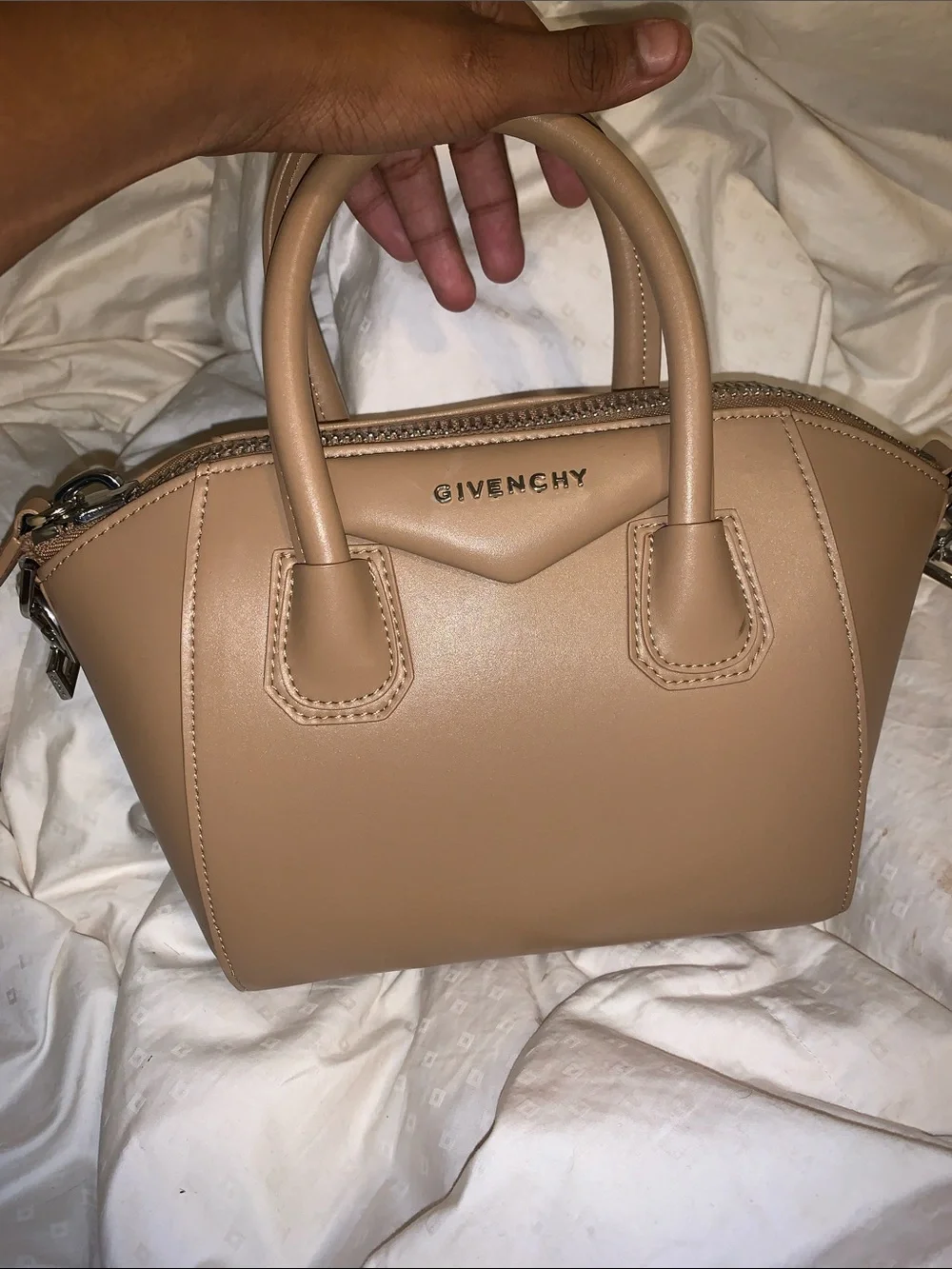 Givenchy Tan Mini Satchel with Top Handles